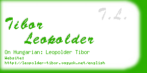 tibor leopolder business card